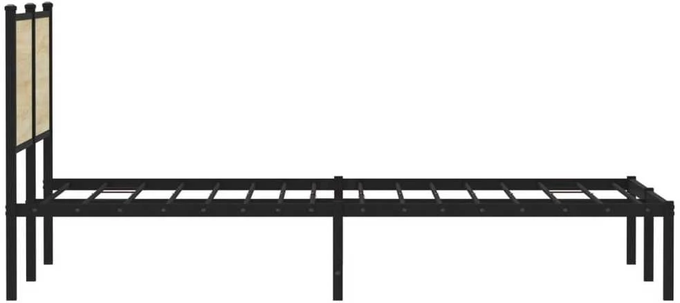 Lovos rėmas be čiužinio, sonoma ąžuolo, 150x200cm, metalas