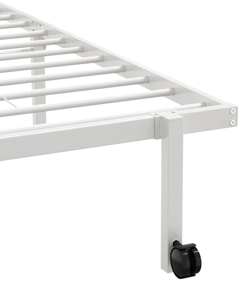 Lovos rėmas be čiužinio Sulankstomas baltas 80x200 cm Plienas