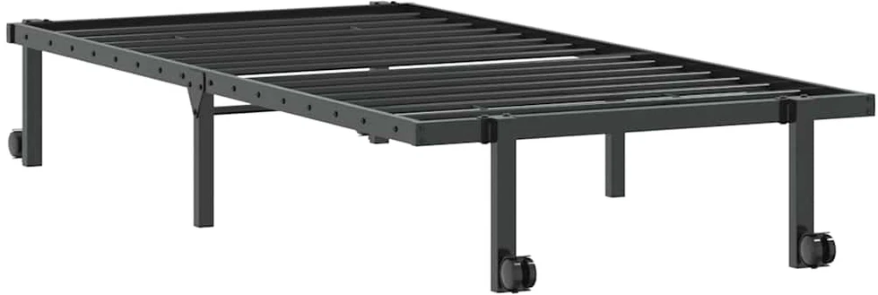 Lovos rėmas be čiužinio Sulankstomas juodas 90x190 cm Plienas