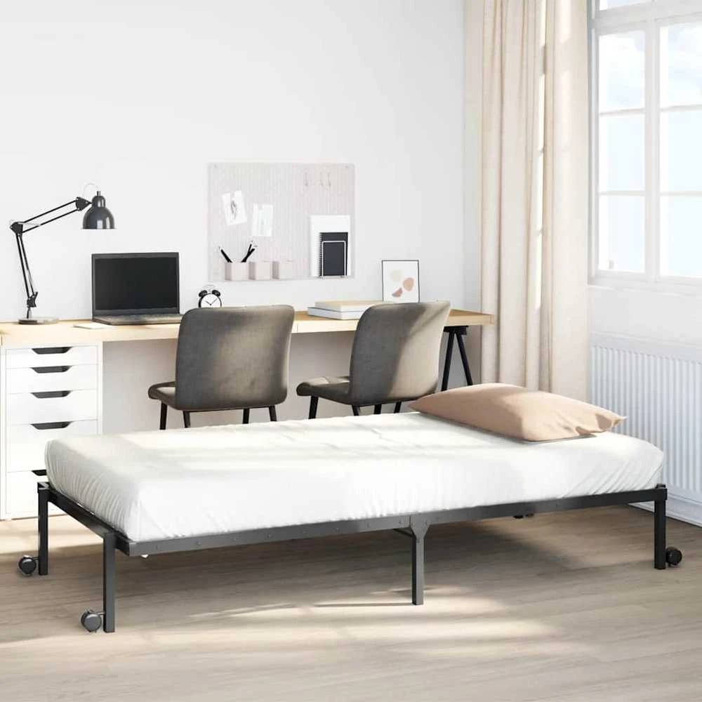 Lova Lovos rėmas be čiužinio Sulankstomas juodas 107x203 cm Plienas