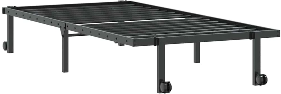 Lovos rėmas be čiužinio Sulankstomas juodas 90x200 cm Plienas