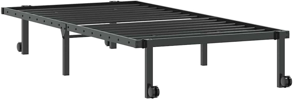 Lovos rėmas be čiužinio Sulankstomas juodas 90x200 cm Plienas