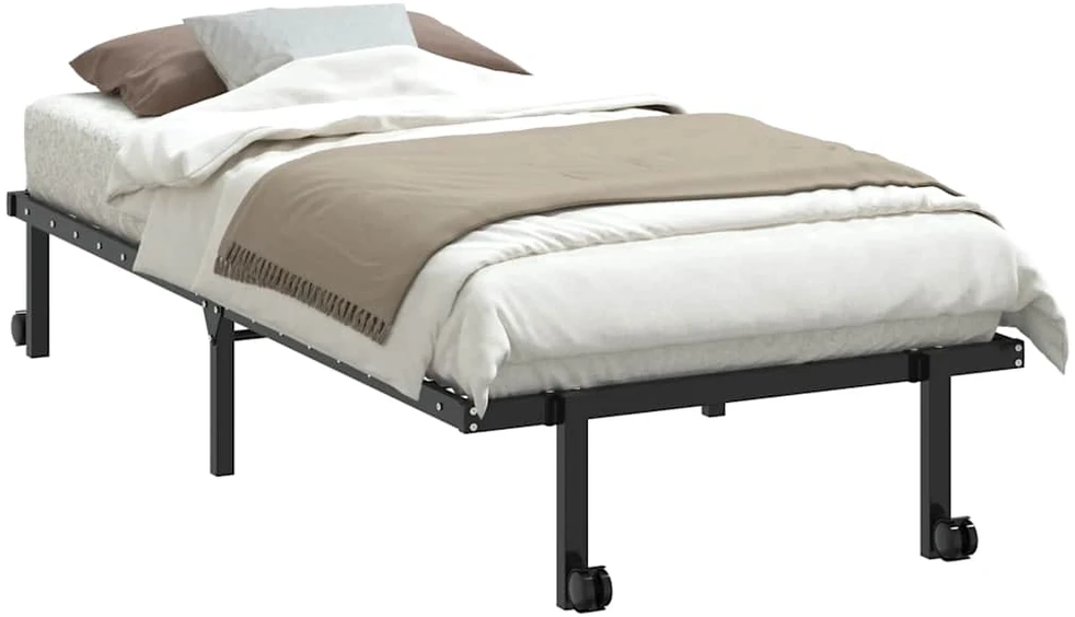 Lovos rėmas be čiužinio Sulankstomas juodas 90x190 cm Plienas