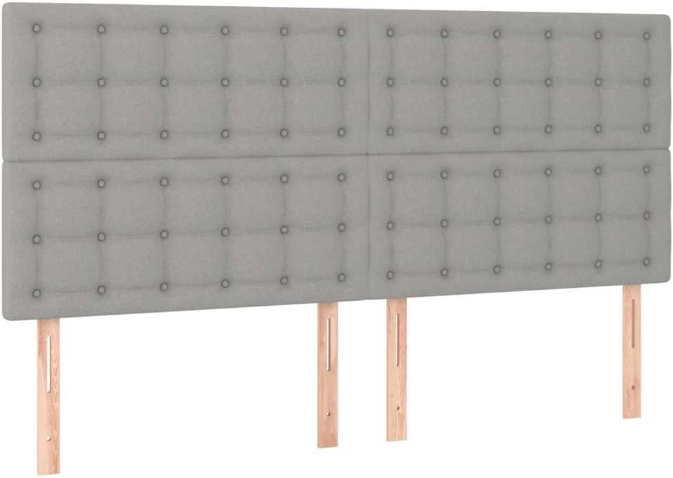 Lovos rėmas be čiužinio, šviesiai pilkas, 200x200cm, audinys