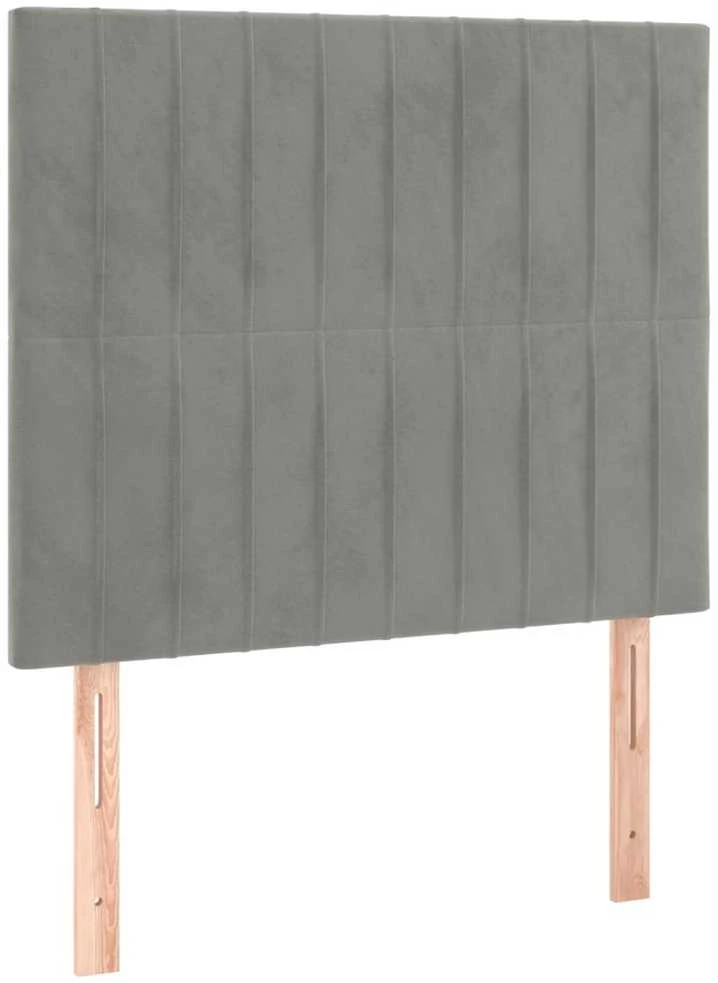Lovos rėmas be čiužinio, šviesiai pilkas, 80x200cm, aksomas