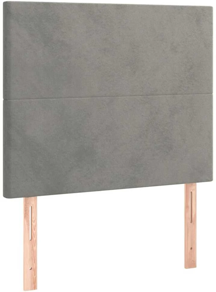 Lovos rėmas be čiužinio, šviesiai pilkas, 100x200cm, aksomas
