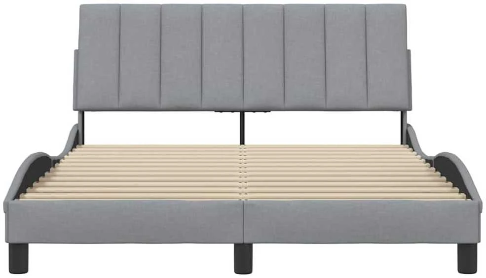 Lovos rėmas be čiužinio, Hanko, šviesiai pilkas, 120x200cm, audinys