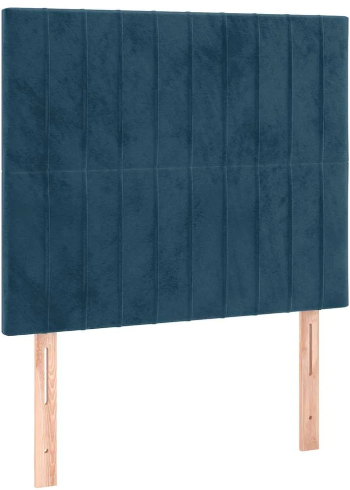 Lovos rėmas be čiužinio tamsiai mėlynas 90x190 cm aksomas