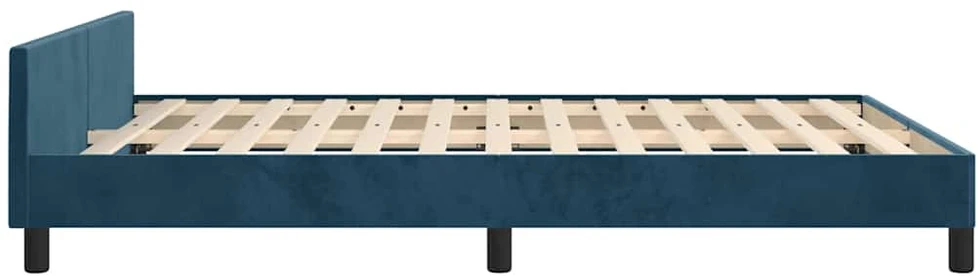 Lovos rėmas be čiužinio tamsiai mėlynas 140x190 cm aksomas