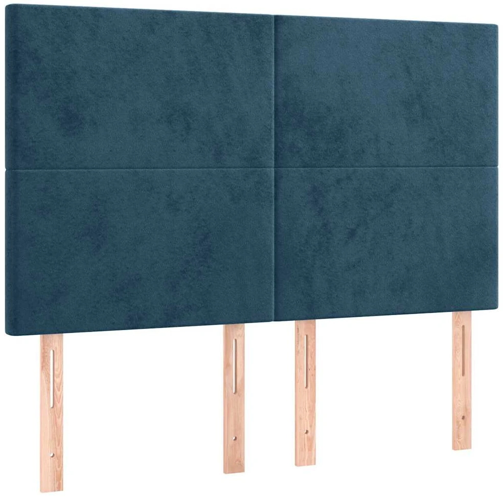 Lovos rėmas be čiužinio tamsiai mėlynas 140x190 cm aksomas