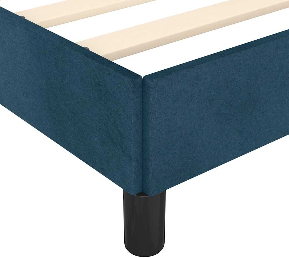 Lovos rėmas be čiužinio tamsiai mėlynas 200x200 cm aksomas