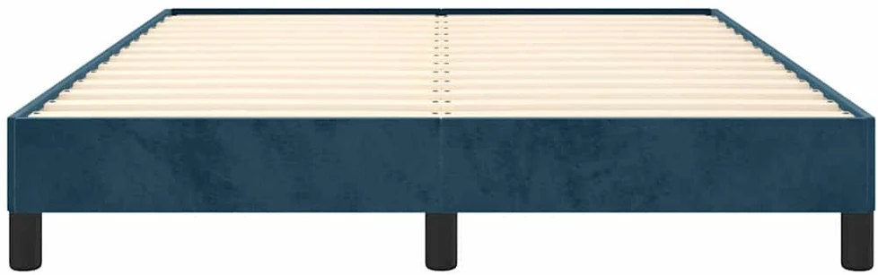 Lovos rėmas be čiužinio tamsiai mėlynas 140x200 cm aksomas