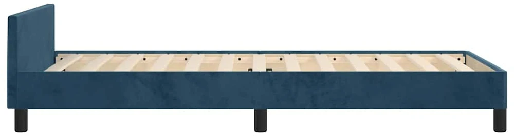 Lovos rėmas be čiužinio tamsiai mėlynas 90x190 cm aksomas