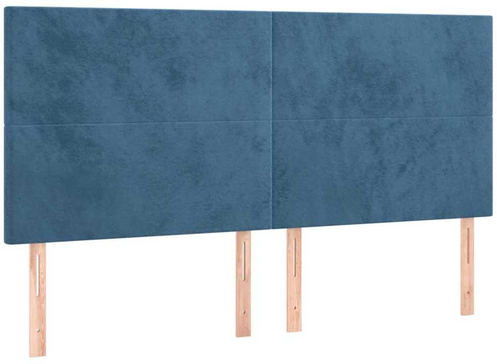 Lovos rėmas be čiužinio tamsiai mėlynas 160x200 cm aksomas