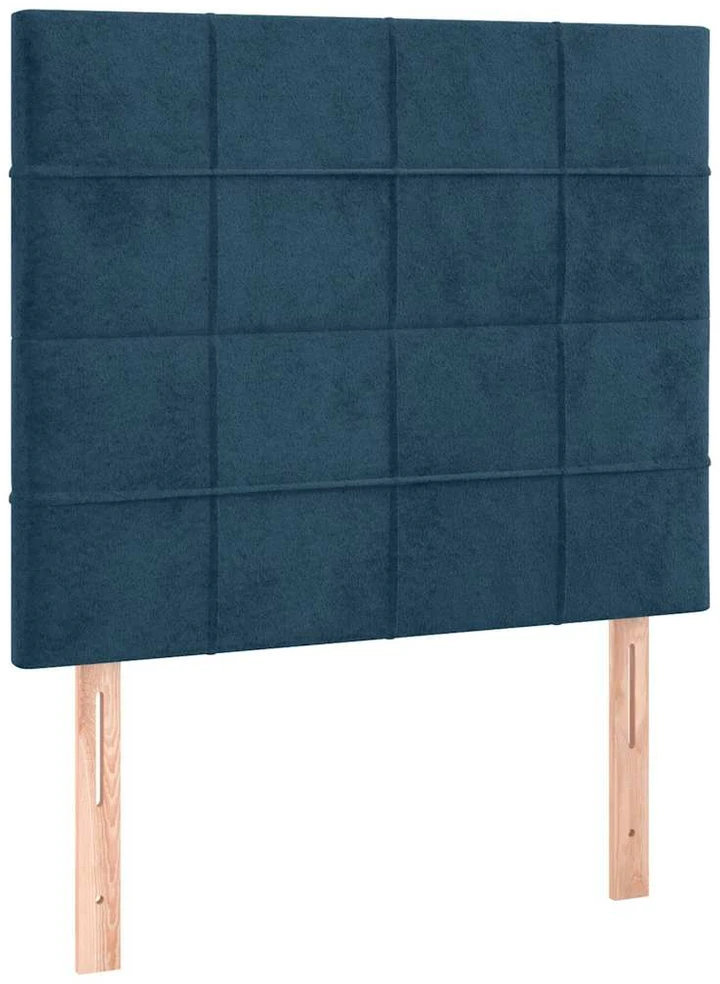 Lovos rėmas be čiužinio tamsiai mėlynas 90x200 cm aksomas