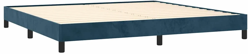 Lovos rėmas be čiužinio tamsiai mėlynas 200x200 cm aksomas