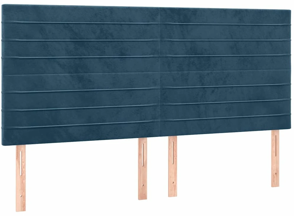 Lovos rėmas be čiužinio tamsiai mėlynas 200x200 cm aksomas