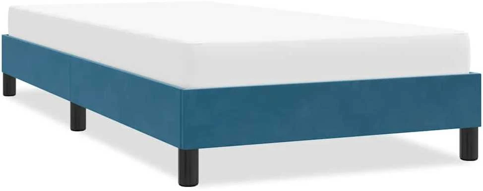 Lova Lovos rėmas be čiužinio Tamsiai mėlynas 90x210 cm aksomas
