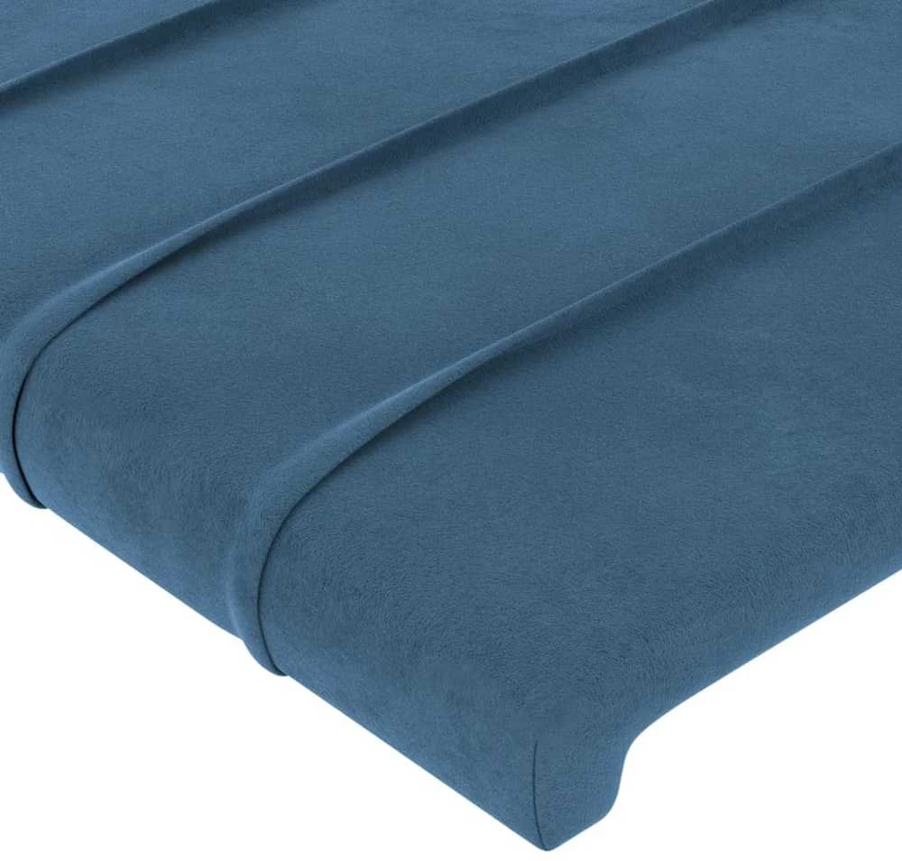 Lovos rėmas be čiužinio tamsiai mėlynas 100x200 cm aksomas