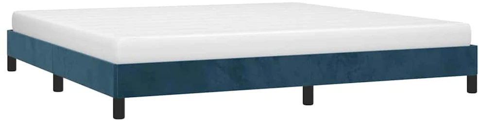 Lovos rėmas be čiužinio tamsiai mėlynas 200x200 cm aksomas