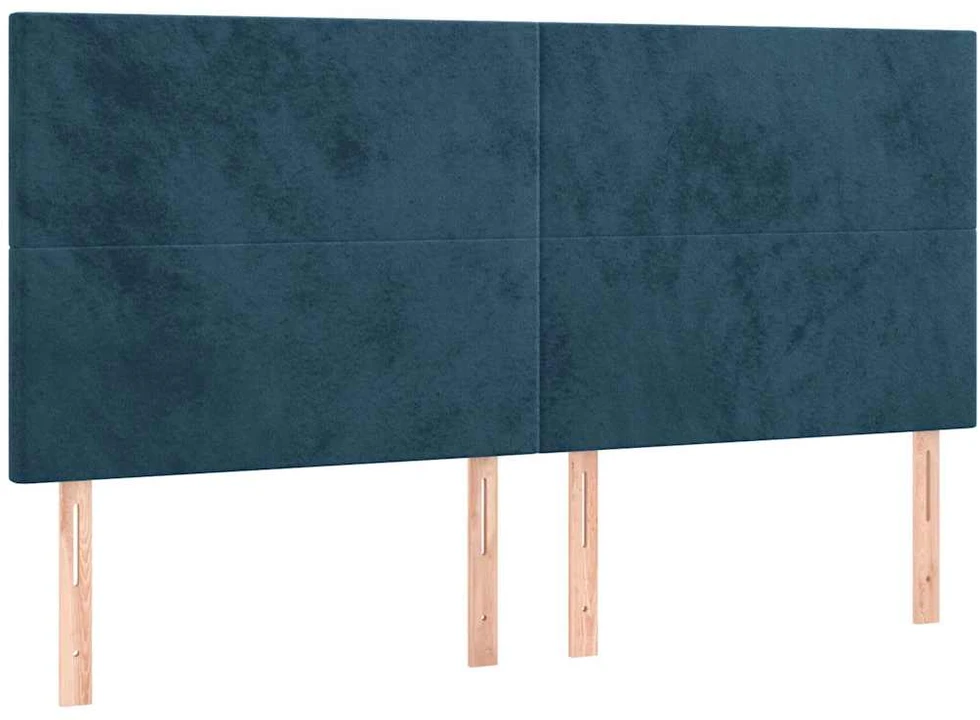 Lovos rėmas be čiužinio tamsiai mėlynas 200x200 cm aksomas
