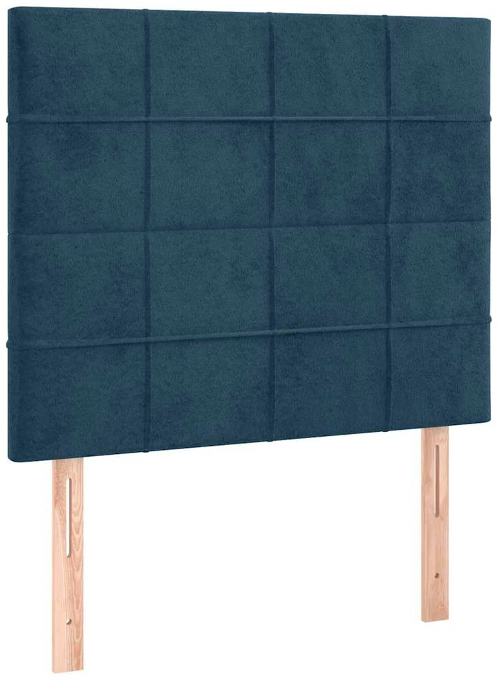 Lovos rėmas be čiužinio, tamsiai mėlynas, 80x200 cm, aksomas