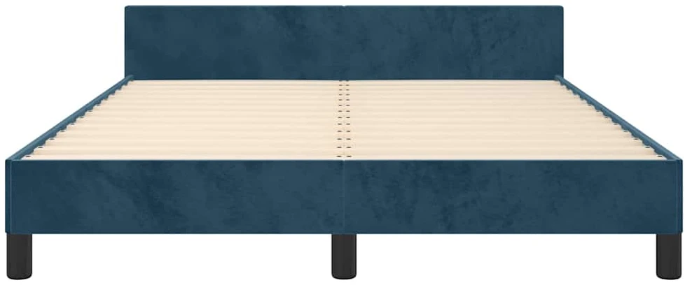 Lovos rėmas be čiužinio tamsiai mėlynas 140x190 cm aksomas