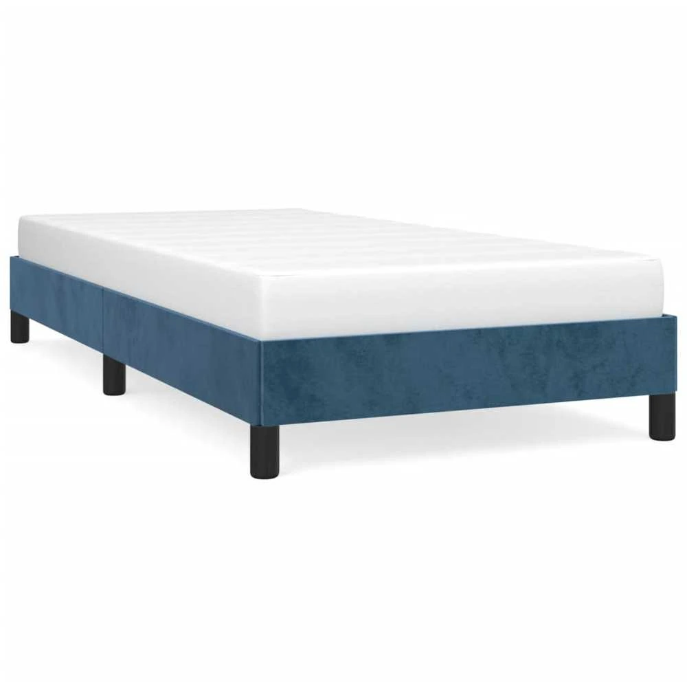 Lovos rėmas be čiužinio tamsiai mėlynas 90x200 cm aksomas