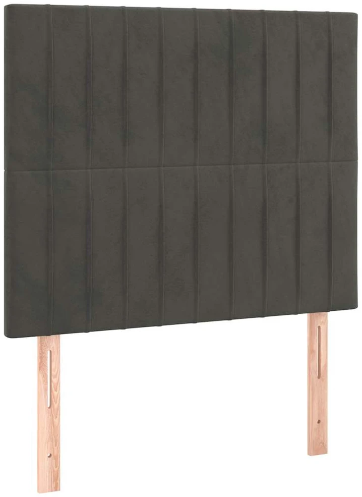 Lovos rėmas be čiužinio, tamsiai pilkas, 90x200cm, aksomas