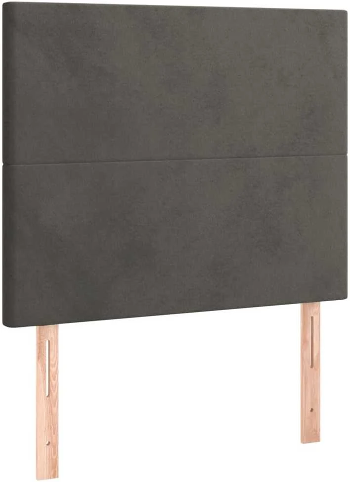 Lovos rėmas be čiužinio, tamsiai pilkas, 100x200cm, aksomas