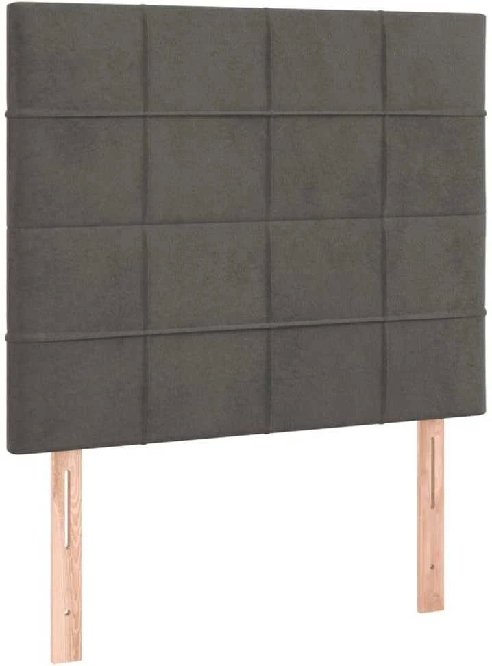 Lovos rėmas be čiužinio, tamsiai pilkas, 100x200cm, aksomas