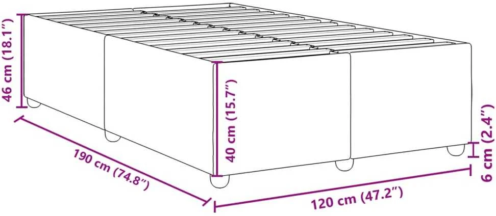 Lovos rėmas be čiužinio, tamsiai pilkas, 120x190cm, audinys