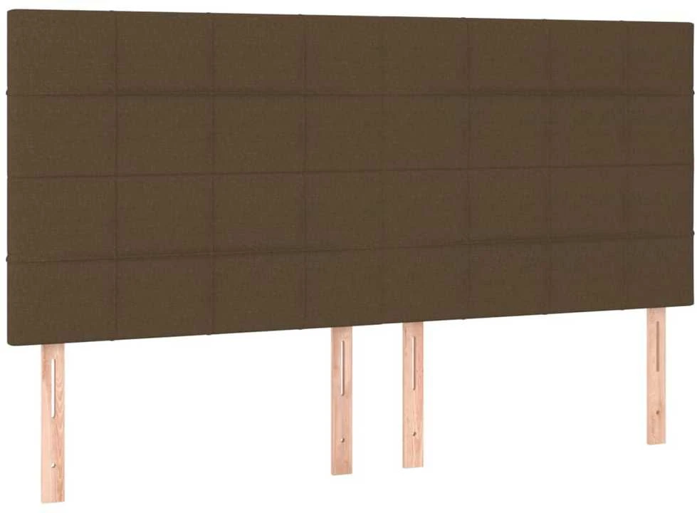 Lovos rėmas be čiužinio, tamsiai rudas, 160x200cm, audinys