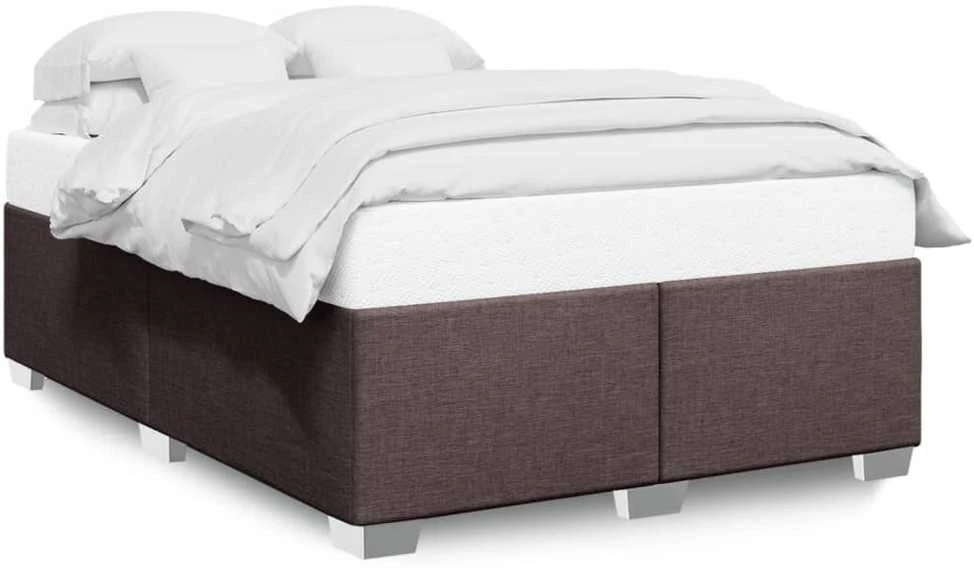 Lovos rėmas be čiužinio, tamsiai rudas, 160x200cm, audinys