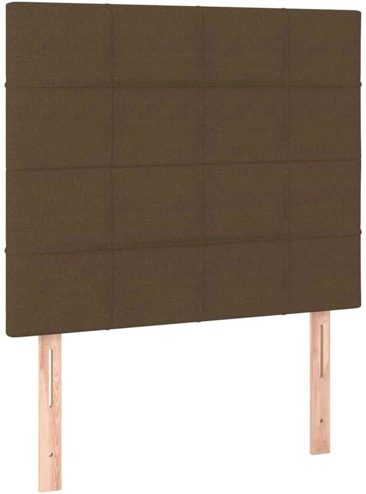 Lovos rėmas be čiužinio, tamsiai rudas, 100x200cm, audinys