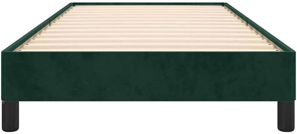 Lovos rėmas be čiužinio tamsiai žalias 100x200 cm aksomas
