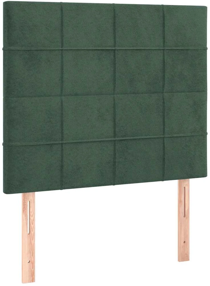 Lovos rėmas be čiužinio tamsiai žalias 100x200 cm aksomas
