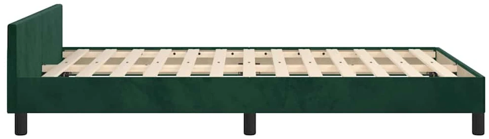 Lovos rėmas be čiužinio tamsiai žalias 120x200 cm aksomas