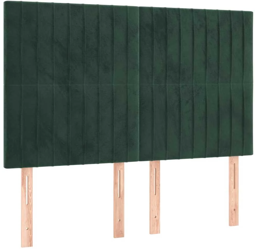 Lovos rėmas be čiužinio tamsiai žalias 140x190 cm aksomas