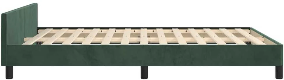 Lovos rėmas be čiužinio tamsiai žalias 140x200 cm aksomas