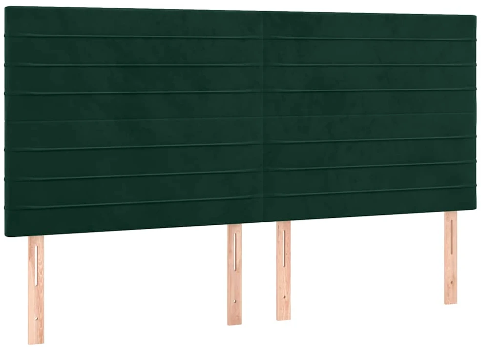 Lovos rėmas be čiužinio tamsiai žalias 140x200 cm aksomas