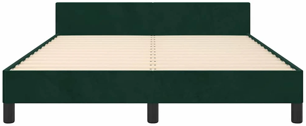 Lovos rėmas be čiužinio tamsiai žalias 140x200 cm aksomas
