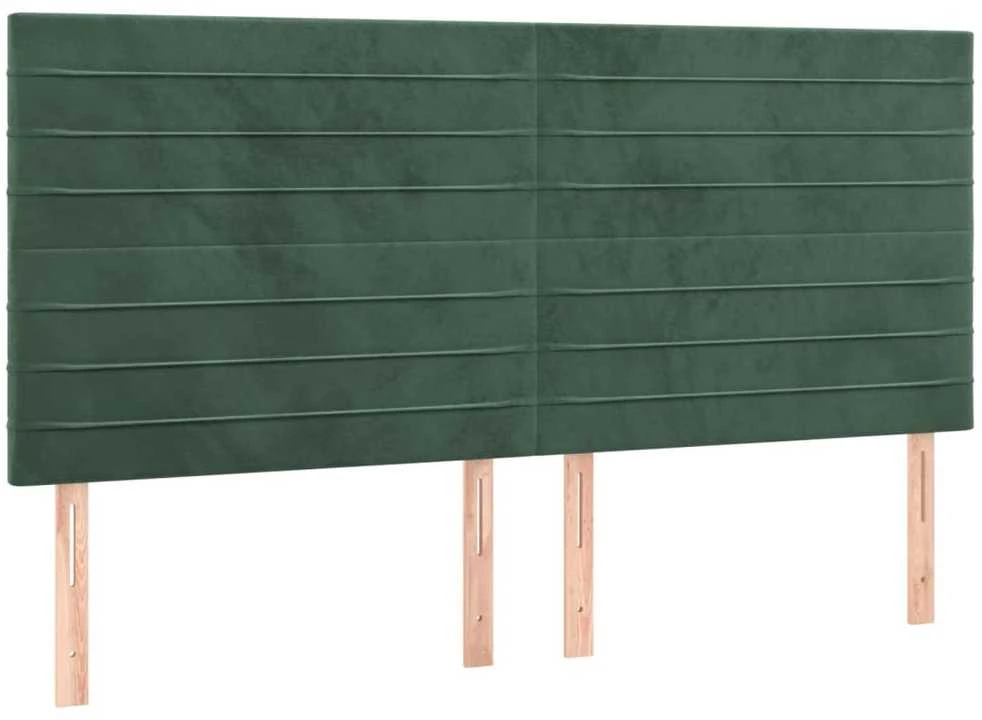 Lovos rėmas be čiužinio tamsiai žalias 140x200 cm aksomas