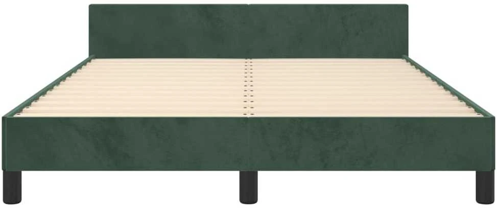 Lovos rėmas be čiužinio tamsiai žalias 140x200 cm aksomas