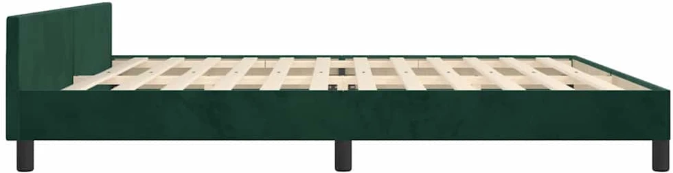Lovos rėmas be čiužinio tamsiai žalias 200x200 cm aksomas