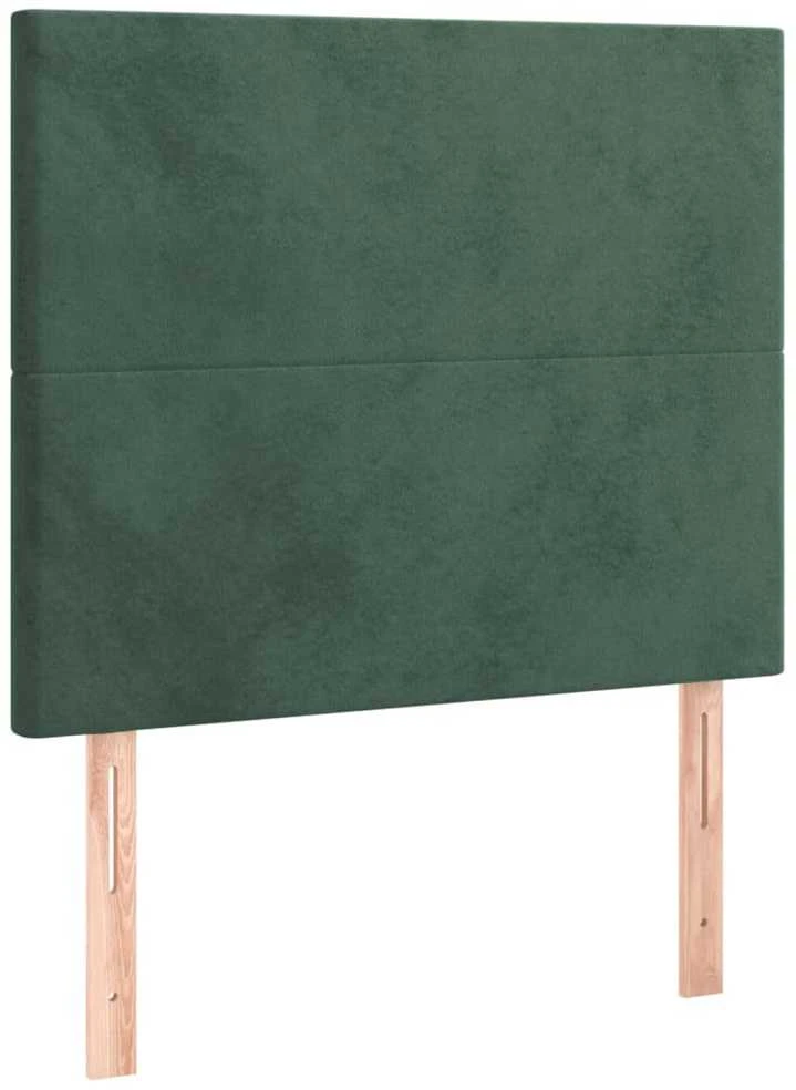 Lovos rėmas be čiužinio tamsiai žalias 90x200 cm aksomas