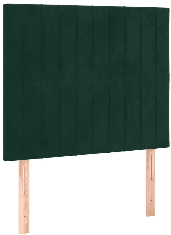 Lovos rėmas be čiužinio tamsiai žalias 90x200 cm aksomas