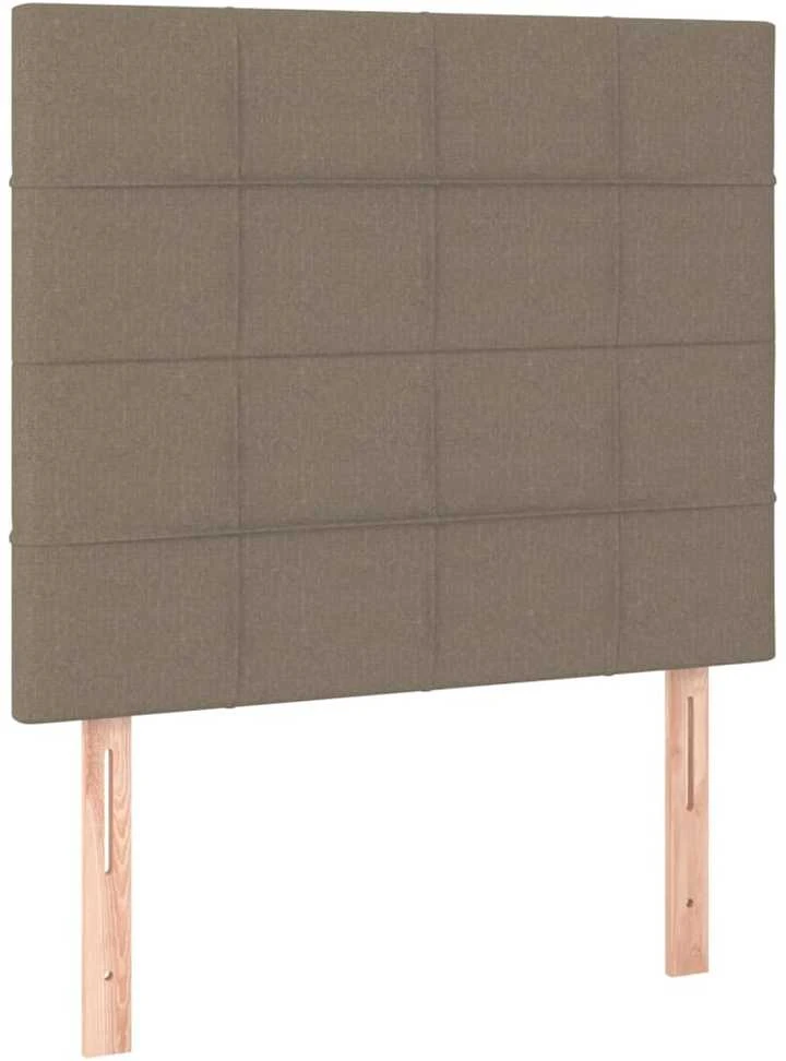 Lovos rėmas su galvūgaliu, taupe spalvos, 90x190cm, audinys