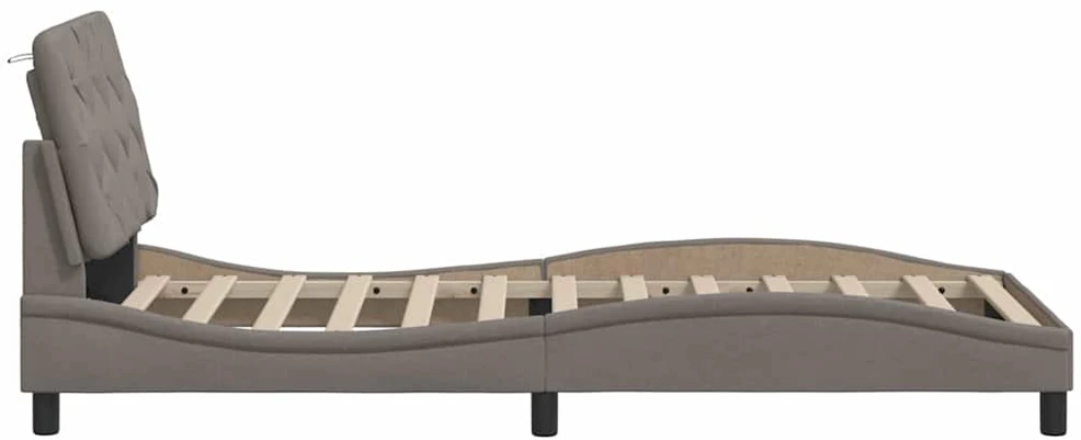 Lovos rėmas be čiužinio, taupe, 90x190 cm, audinys