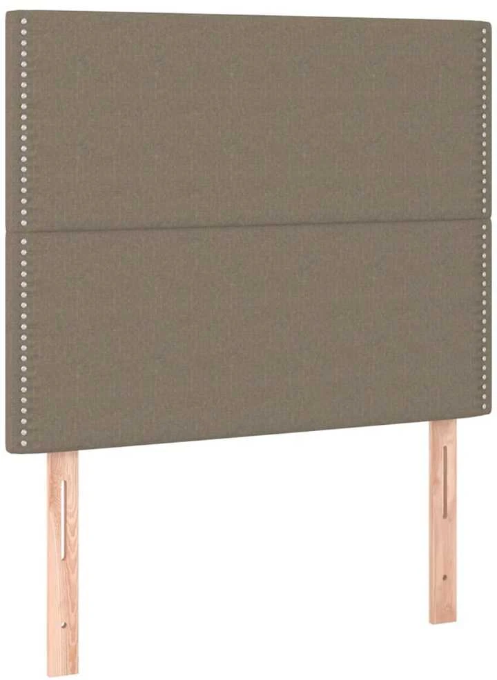 Lovos rėmas su galvūgaliu, taupe spalvos, 90x190cm, audinys